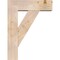 Ekena Millwork Traditional Block Smooth Bracket w/ Offset Brace, Douglas Fir, 7 1/2"W x 24"D x 32"H BKT0806X24X32TRA05SDF - alternate 3